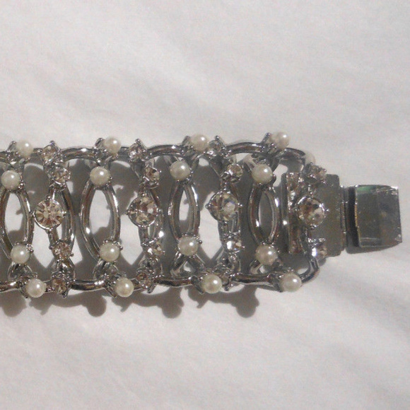 BANANA REPUBLIC Lady Chain Bracelet*Pearl/Glass - Picture 4 of 6